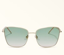 Sunglasses Sonnenbrille Mineral Green Metall + Nylon Damen Sonnenbrille