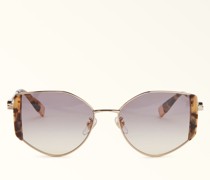 Sunglasses Sonnenbrille Greige Metall + Acetat Damen Sonnenbrille
