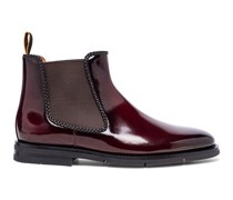 Men's burgundy leather chelsea boot