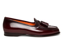 Rote Loafer Andrea für Damen aus Glanzleder mit Quasten