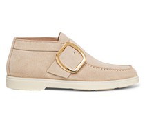 Rosafarbene Desert Boots für Damen aus Wildleder