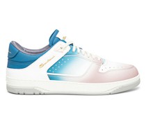 Men’s blue, white and pink leather Sneak-Air sneaker