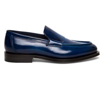 Blaue Penny-Loafer für Herren aus Leder