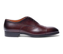 Men's burgundy leather Oxford shoe