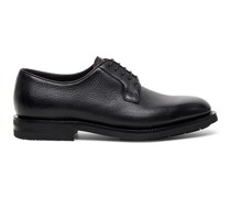 Men's black tumbled leather Derby shoe