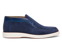 Blaue Desert Boot für Herren aus Veloursleder