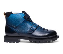 Men’s polished blue leather hiking boot