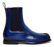 Women’s polished blue leather Chelsea boot