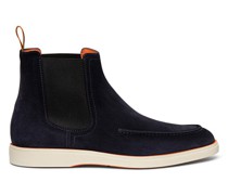 Blaue Chelsea Boot für Herren aus Veloursleder