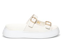 Weiße Sandalen für Damen aus Nappaleder