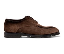 Men's dark brown suede Derby shoe