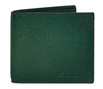 Grünes Portemonnaie aus Saffiano-Leder