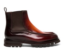 Men's orange leather chelsea boot