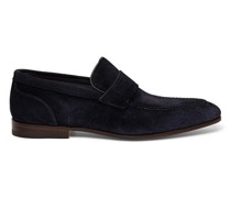 Blaue Penny-Loafer für Herren aus Wildleder