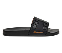 Schwarze Sandalen für Herren aus Gummi