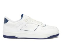 Weiß-blaue Sneak-Air-Sneakers für Herren aus Leder