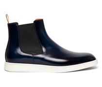Blaue Chelsea Boot für Herren aus Leder in Antik-Optik