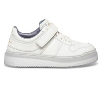 Weiße Sneak-Air-Sneakers für Damen aus Leder