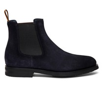 Blaue Chelsea Boot für Herren aus Veloursleder