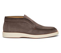 Graue Desert Boot für Herren aus Veloursleder