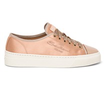 Rosafarbene Sneakers für Damen aus Satin