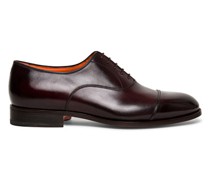 Bordeauxrote Oxfords für Herren aus Leder