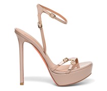 Women’s pink patent leather high-heel sandal