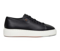 Schwarze Sneaker für Damen aus Leder