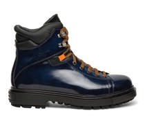 Men's blue leather hiking boot