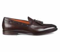 Braune Penny-Loafer für Herren aus Leder
