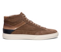 Santoni for AMG - Braune Sneaker für Herren aus Veloursleder und Leder