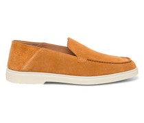 Braune Loafer für Damen aus Wildleder