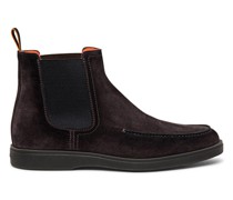 Graue Chelsea Boot für Herren aus Veloursleder