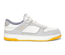 Men’s white and grey leather and nubuck Sneak-Air sneaker