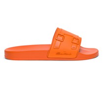 Orange Sandalen für Herren aus Gummi