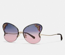 Sonnenbrille in Schmetterlingsform