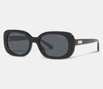 Abgerundet-quadratische Sonnenbrille mit Badge