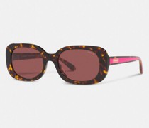 Abgerundet-quadratische Sonnenbrille mit Badge