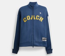 Langärmlige lässige Sportjacke mit durchgehendem Reißverschluss