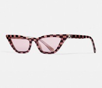 Checkered Cat Eye Sunglasses