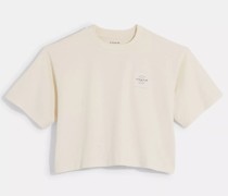 Stückgefärbtes, verkürztes T-Shirt