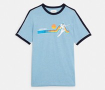 T-Shirt mit Ski-Grafik
