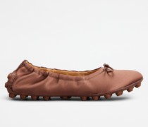 Ballerinas Bubble aus Satin und Leder