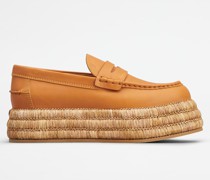Platform-Loafer aus Leder