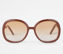 Sonnenbrille mit Lederbügeln