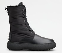 Schnürboots Tod's W. G. aus Leder und Stoff