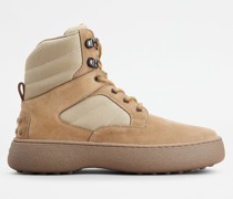 Schnürstiefeletten Tod's W. G. aus Veloursleder