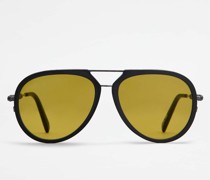 Sonnenbrille mit Lederbügeln