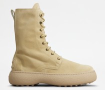 Schnürstiefeletten Tod's W. G aus Veloursleder
