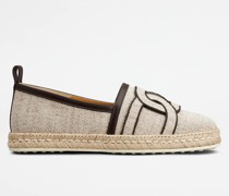 Slip-ons Kate aus Canvas und Leder